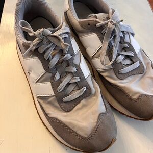 New Balance Gray and White Athletic Shoes